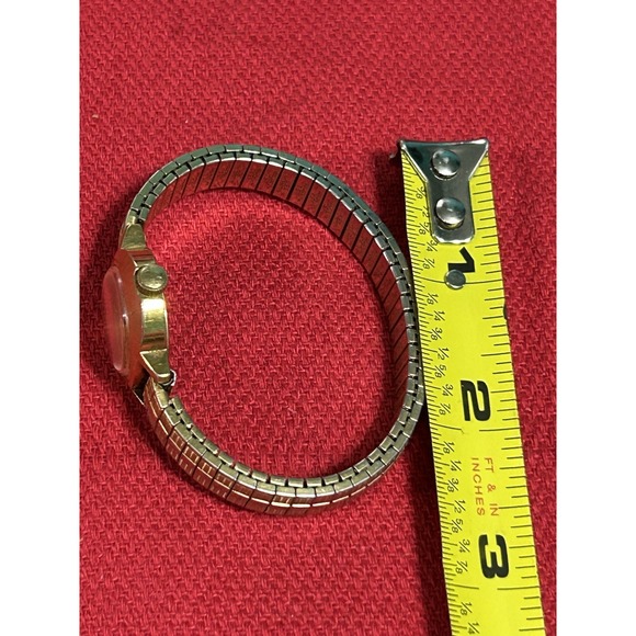 Vintage Timex Ladies Watch 24mm Gold Tone Roman Dial Manual Wind - Picture 5 of 7